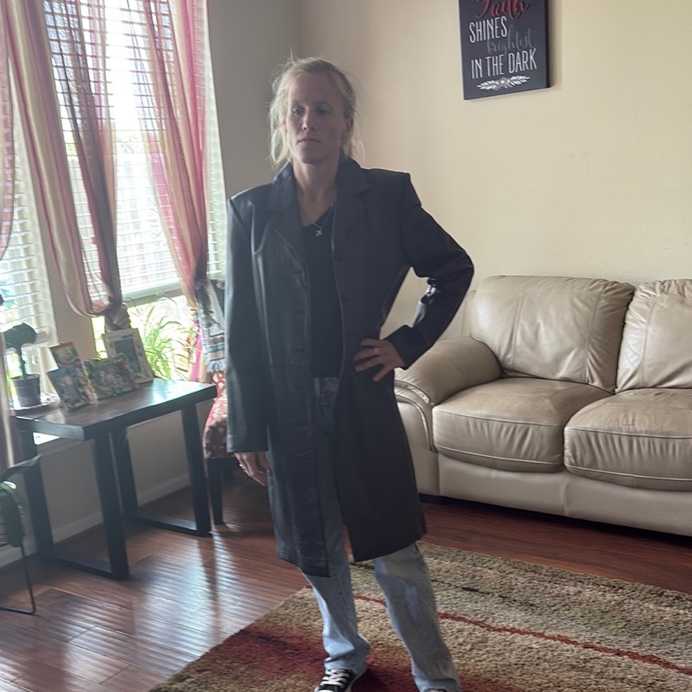 Clio Black Trench Coat Classic Tailored Design